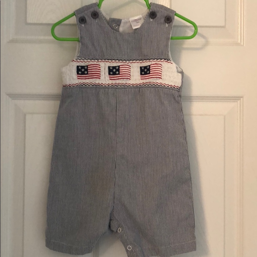 Seersucker American Flag Jon Jon!🇺🇸